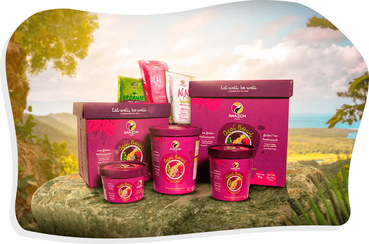 Bio Amazon products with amazon as background